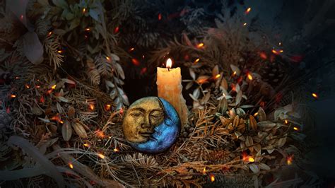 Wiccan winter equinox celebration